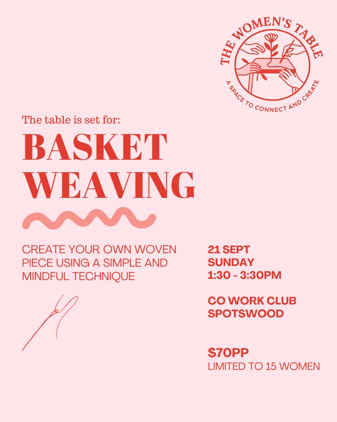 The Women's Table - Basket Weaving - Melbourne