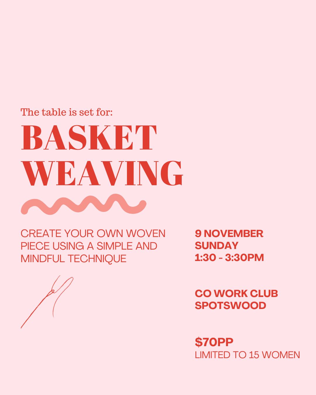 Basket Weaving - Melbourne {Sun 9th Nov}
