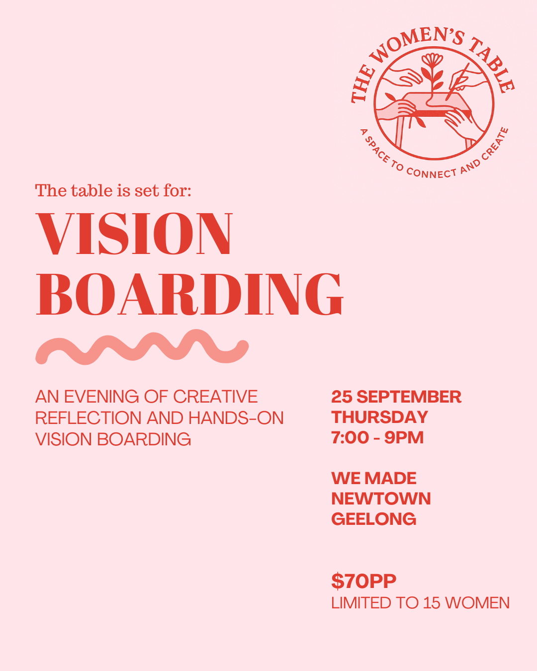 The Women's Table - Vision Boarding - Geelong