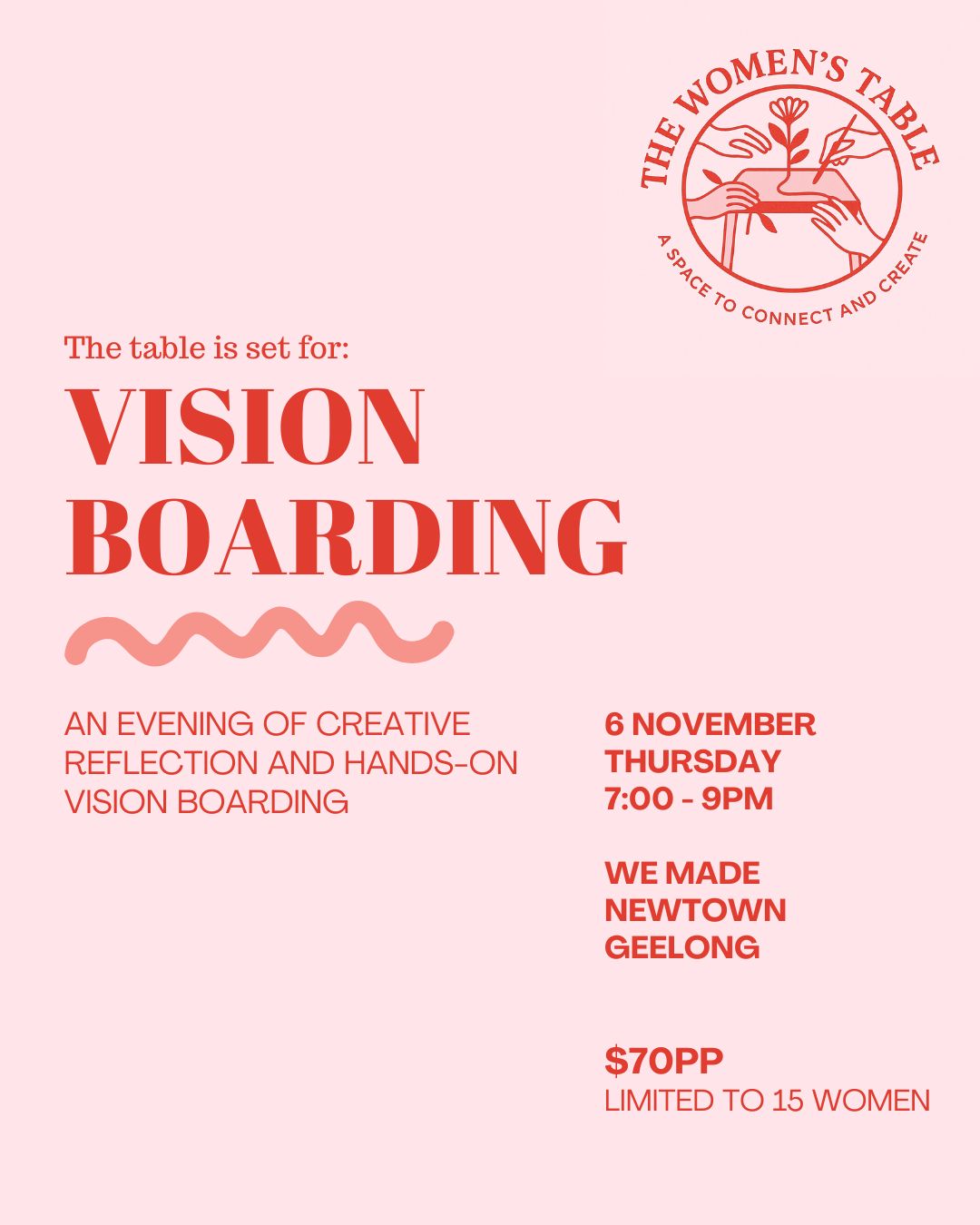 Vision Boarding - Geelong {Thurs 6th Nov}