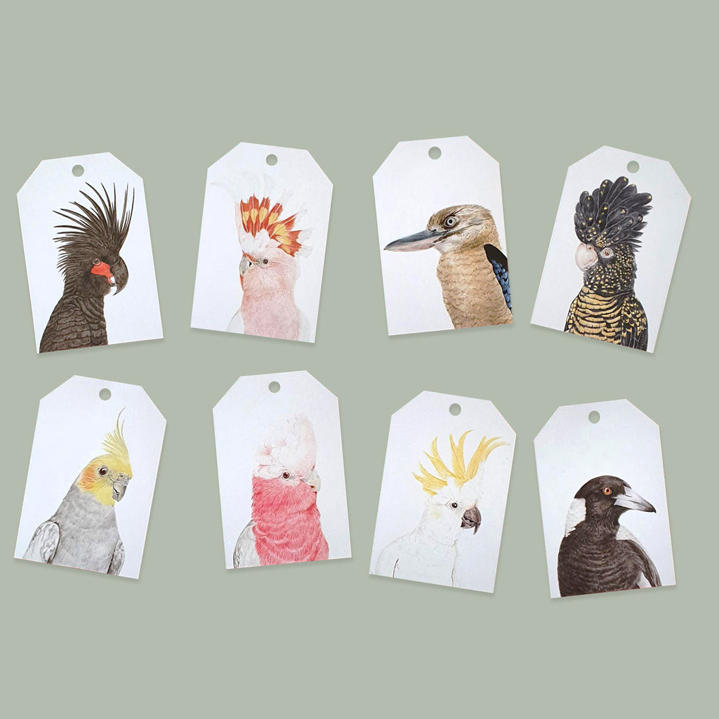 Australian Birds Gift Tags Pack (Pack of 8)