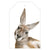 kangaroo australian animal gift tag with twine string on pink background
