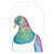 kereru new zealand pigeon painted on gift tag with twine string on green background