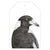 magpie australian bird gift tag with twine string on green background