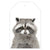racoon wild animal gift tag with twine string on mustard background