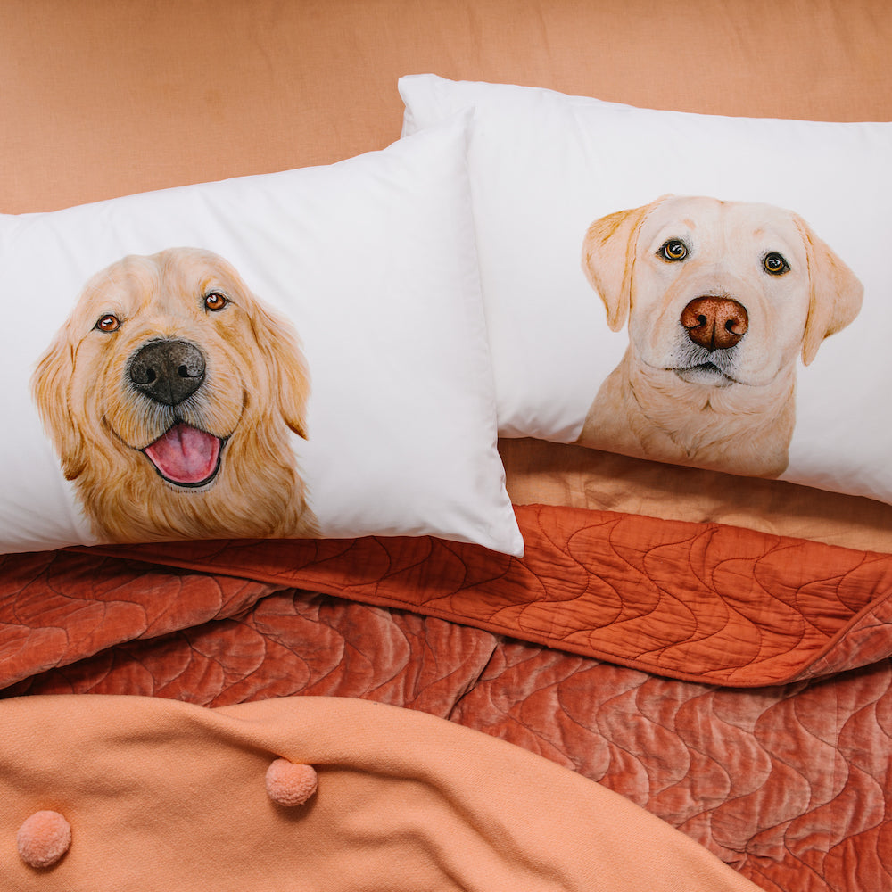 Golden retriever hot sale pillow case