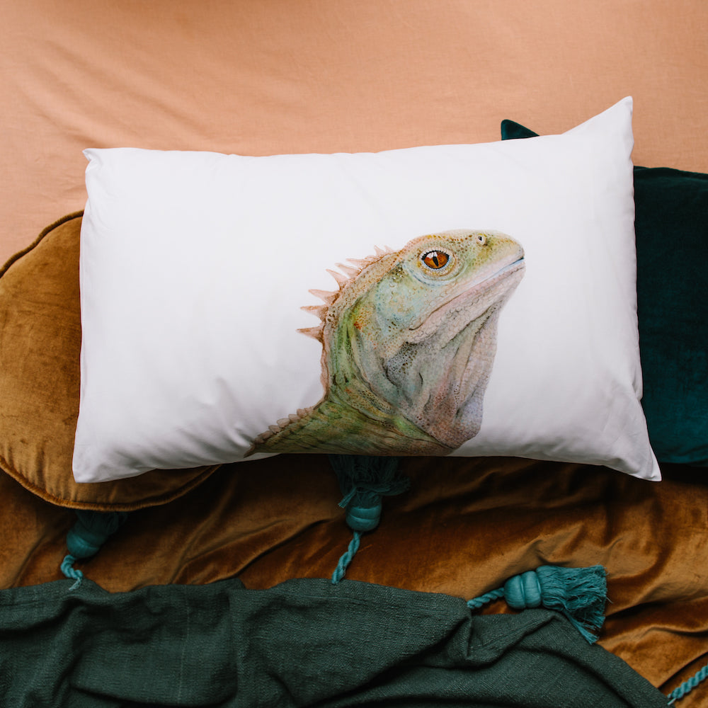Triton the Tuatara Pillowcase - For Me By Dee