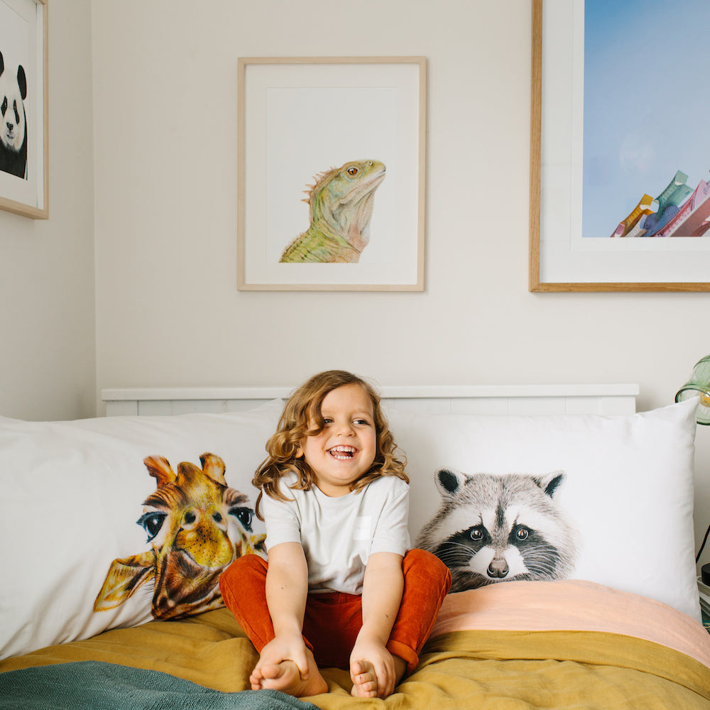 tuatara new zealand llizard watercolour artwork print