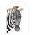 zebra wild animal gift tag with twine string on mustard background