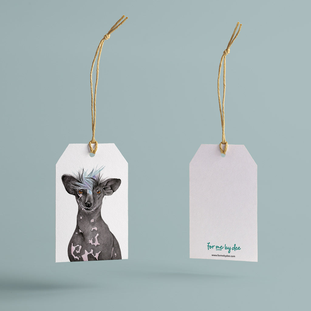 Tempeh the Chinese Crested Dog Gift Tags (Pack of 10)