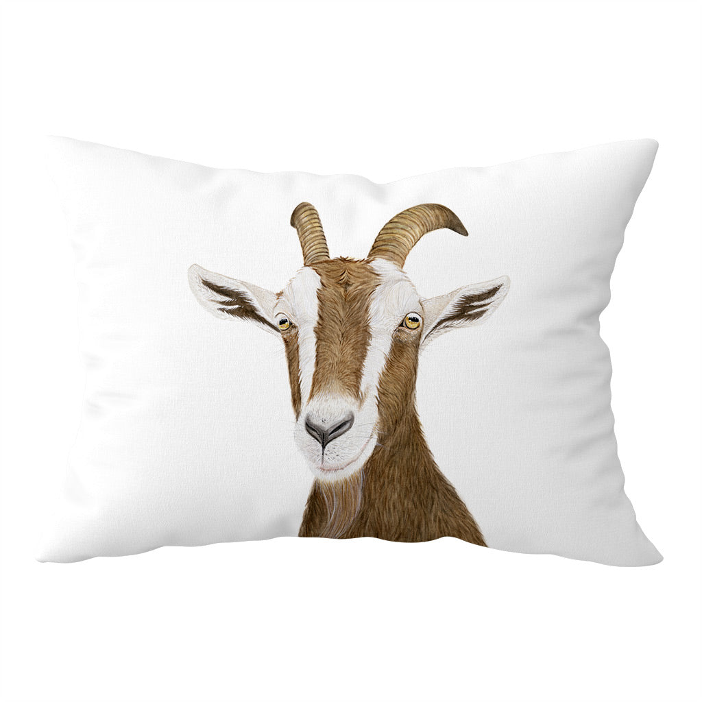 goat watercolour artwork pillowcase