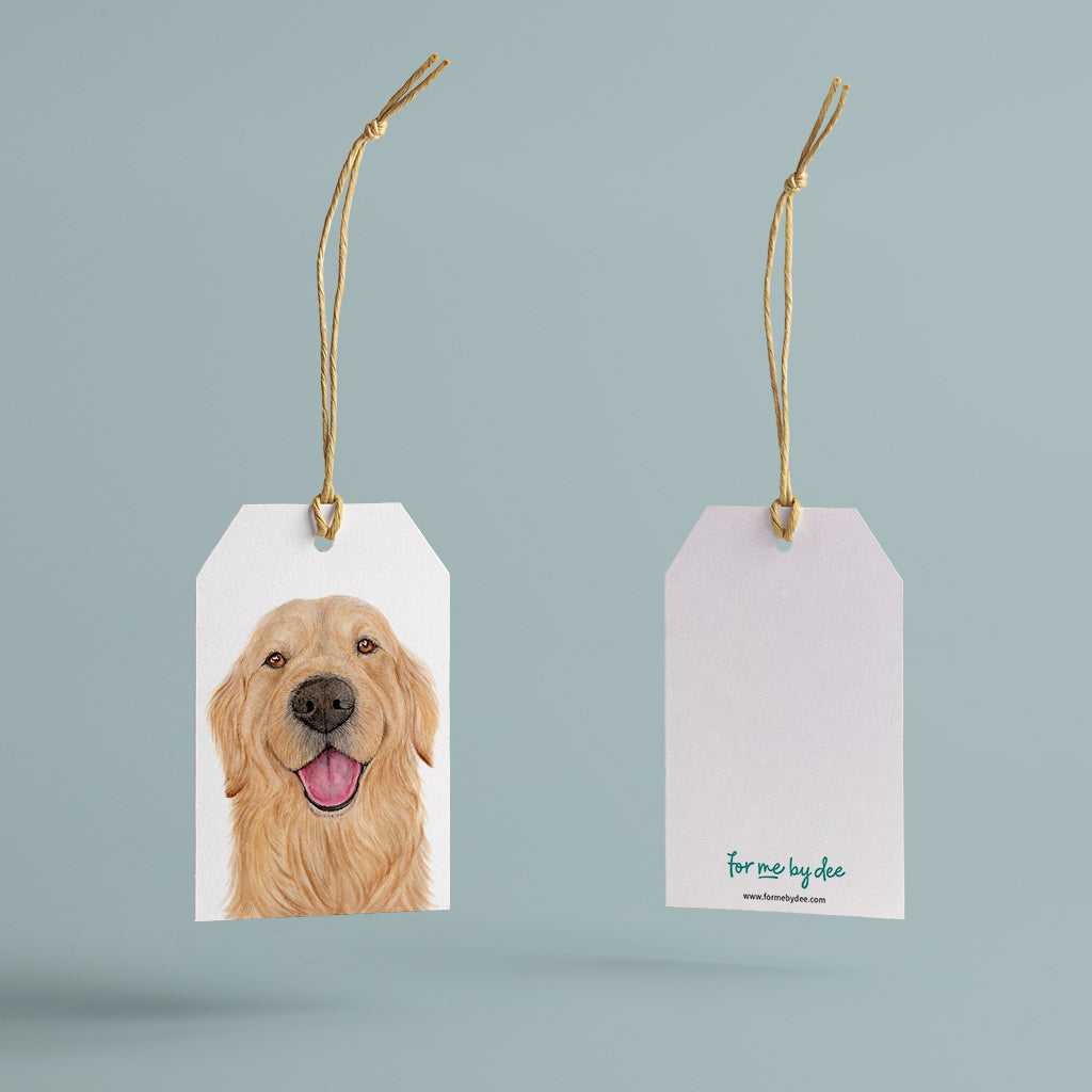 Sid the Golden Retriever Gift Tags