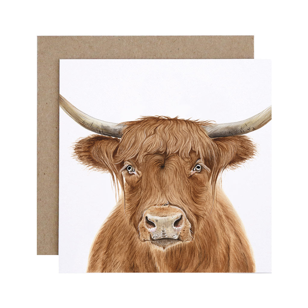 Wanda the Highland Cow Greeting Card