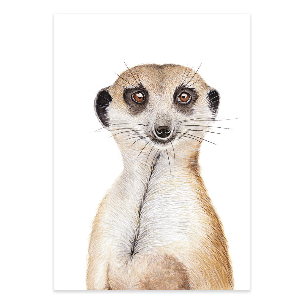 meerkat safari animal watercolour artwork print