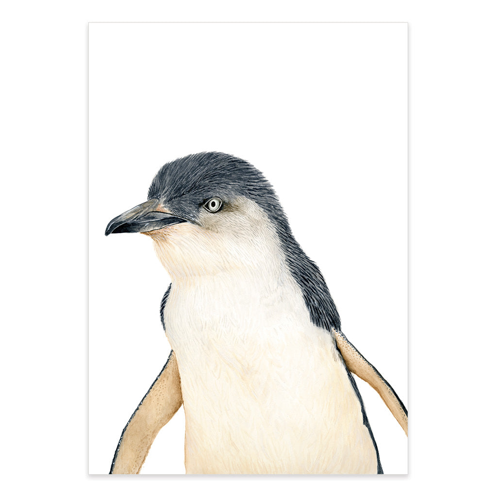 penguin watercolour artwork print