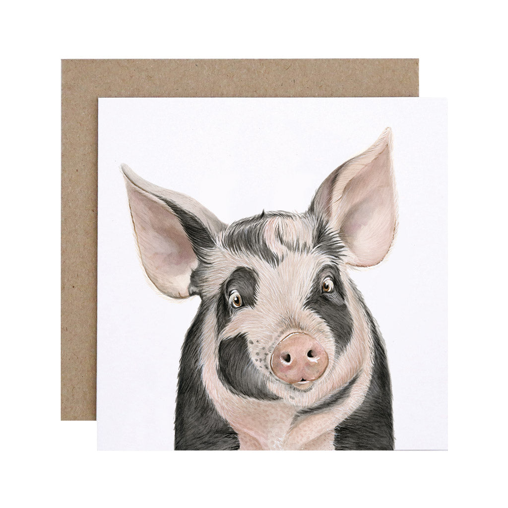 Pia the Pig Greeting Card