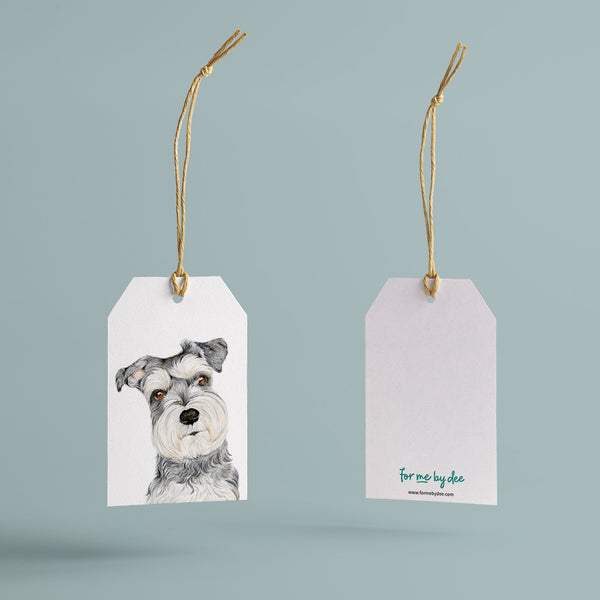 Chloe the Schnauzer Gift Tags Dog Gift Tags For Me By Dee