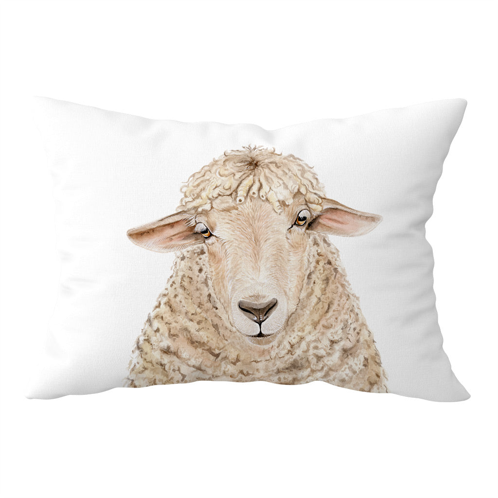 sheep watercolour artwork pillowcase