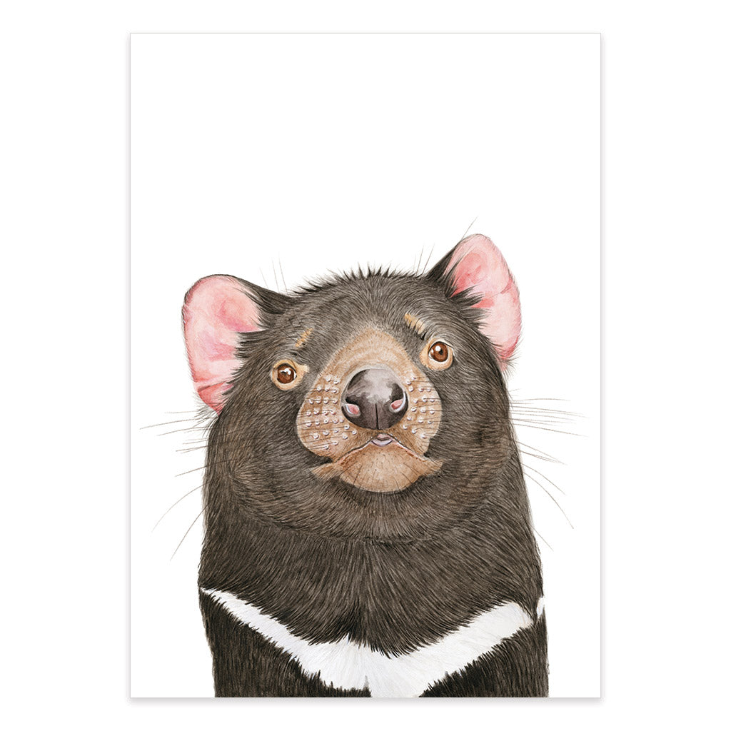 tasmanian devil watercolour artwork print