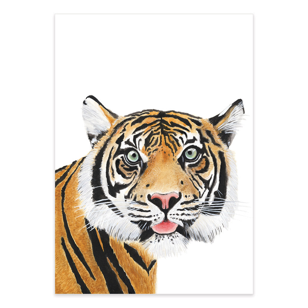 tiger watercolour artwork print